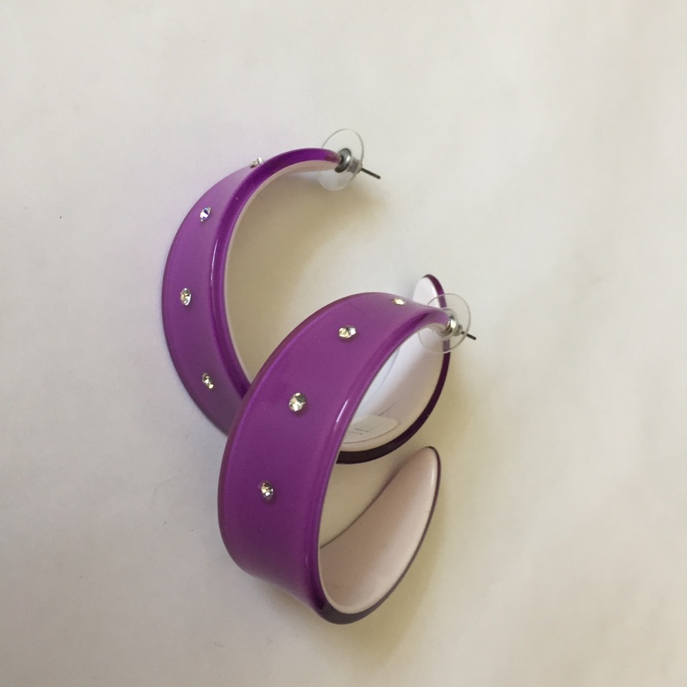 80's influenced purple hoops